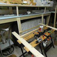 making the new modular shelving layout benchwork