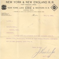 NY&NE 1893 Letterhead