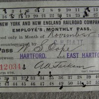 New York & New England RR
Employee's Monthly Pass 1889