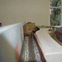 looking down the mainline track, now fully ballasted