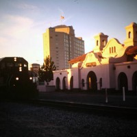 The SP Depot in downtown Modesto, 1995