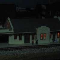 Night time station stop