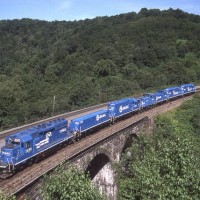 Conrail light power movement at South Fork PA -- 1993
