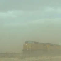 UP Hiball in Dust Storm