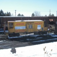 Union Pacific Caboose 25850 seen one 12 March 2009