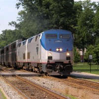 Amtrak 11 nears the depot