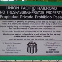 U.P. No Trespassing Sign