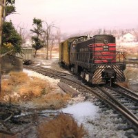 Boston and Maine S1 with an empty boxcar