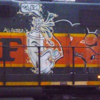BNSF 2265 Tagged with grafitti