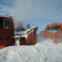 BNSF Snow Plow In Nebraska