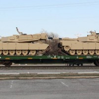 US Army M1A1 Abrams Tanks