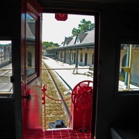 Looking out at the Depot
