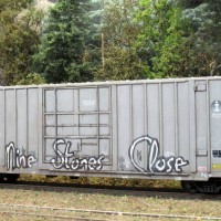 weathered freight car