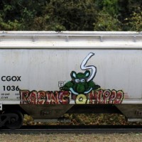 weathered freight car
