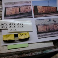 Applying ACY Boxcar Decals