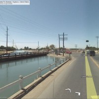 Hatch Road Canal, RR, & road crossing, Empire, CA