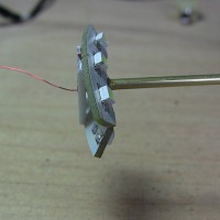 Two 3 LED assemblies attached to top of tube
