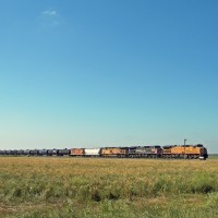 Train on the prairie