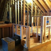 Raised seating area framed up