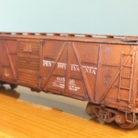 Finshed Pennsy X23 Boxcar, Westefield Kit