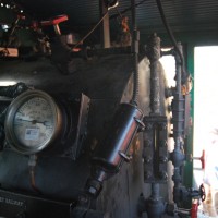 Shot of the firebox top in the cab.