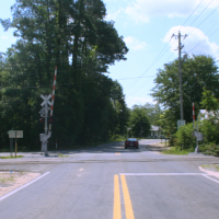 6 gate crossing on small highway
