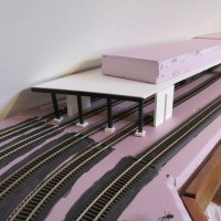 Staging tracks, framework for first section of scenic cover