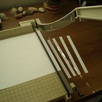 Cutting tar paper strips