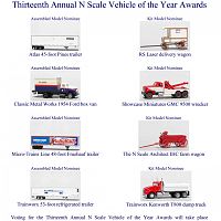 13th Annual N Scale Vehicle Of The Year Award Flyer