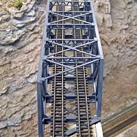 Skewed N Scale Truss Bridge