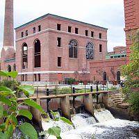 Baker Chocolate power house and Lower Mills Dam