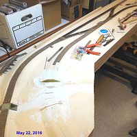 Laying track on Wesso section - May 2016