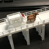 3D printed Stage coach and railroad bridge