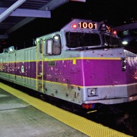 MBTA F40PH 1001, North Station, Boston, MA Feb. 2006