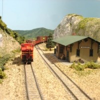 I constructed this depot from a post card I saw for sale on an internet auction.