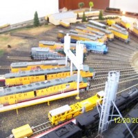 Bachmann DD40AX #6932 &6927 with Loksound micro sound decoders installed and all the UP SD70ACE Heratage units