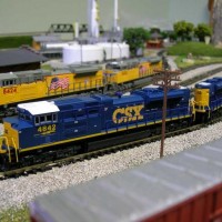 Here they are I finally got my Kato CSX SD70ACe's. They look great and can pull a lot of freight. They go great with my U.P. SD70ACe's.