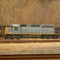 W&LE 6349 is an SD40-2 formerly owned by the Kansas City Southern, the oldest (1887) and smallest Class One Railroad still around. Seen in the CSX Connellsville railyard.