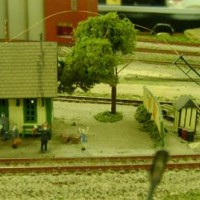 Created this scene on the traveling layout. The wiring in the background is due to rebuilding the signals.
