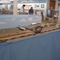 The complete Galveston Causeway Bridge module on the main layout of the club.