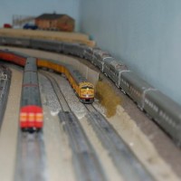 Ballasting and cement work along the back corner and leading to the subway