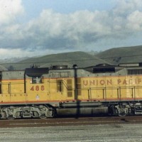 Former Western Pacific GP20 #2009 as Union Pacific #488.