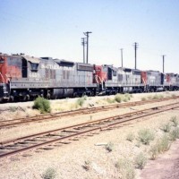 SP SD9s and GP9s in Fremont, Ca