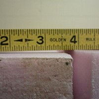 foam cliff with ruler