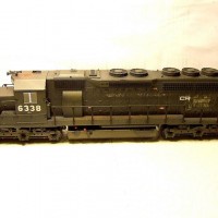 Kato CR (ex PC) SD40, custom painted and weathered.