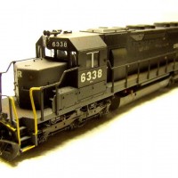Kato CR (ex PC) SD40, custom painted and weathered.