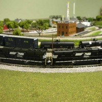 Athearn NS SD70M's, I had to get a second NS loco just in case I wanna couple them up.