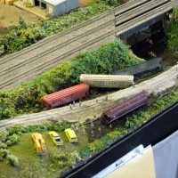 Evans Ntrak Environmental Module with Train Wreck