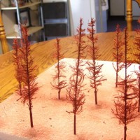 6th) Then use automotive primer brown & spray paint the entire tree.