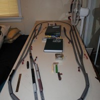 Finally, a photo of my layout. That's the JNR Tsubame in the lower part of the photo.